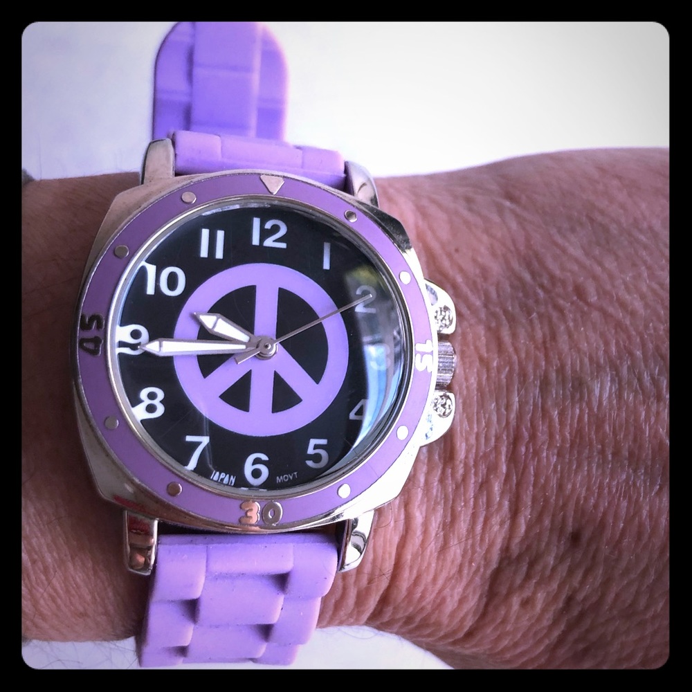BORA wrist watch purple peace ☮️ Like New